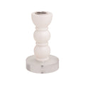 Small White Bauble Taper Holder