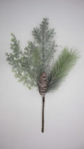 Snowflake Frosted Pine Pick