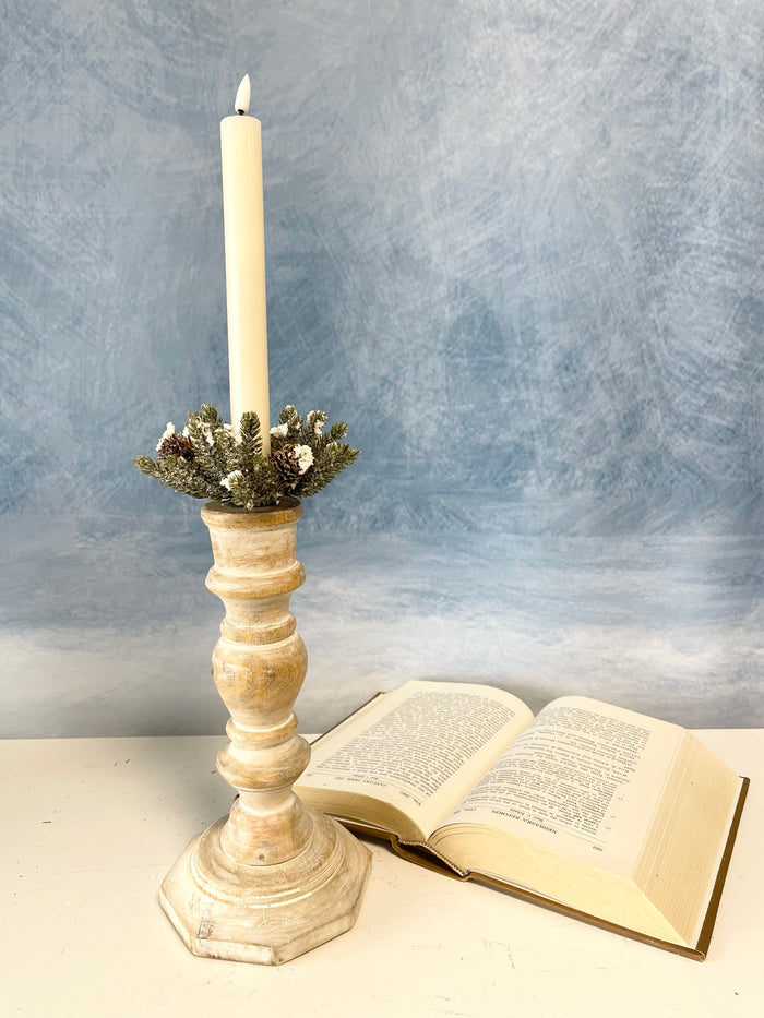 Snowy Mini Cone Candle Ring