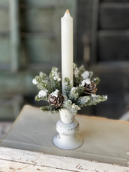Snowy Mini Cone Candle Ring