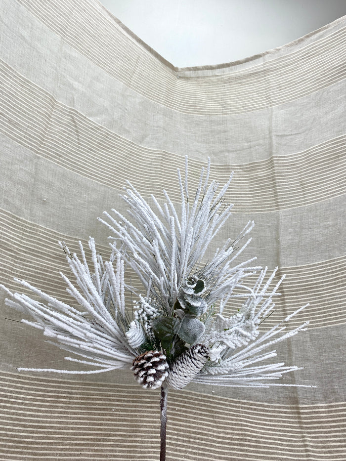 Snowy Winter Pine Spray