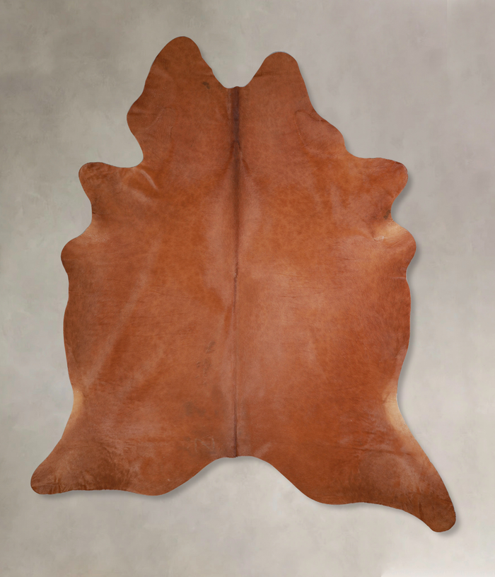 Solid Brown Cowhide Rug #A33876