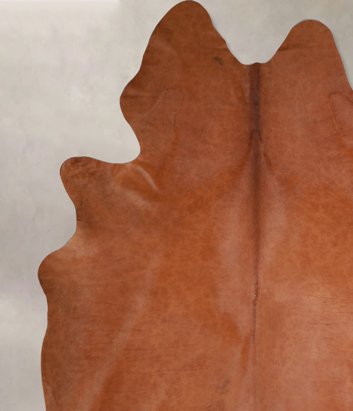 Solid Brown Cowhide Rug #A33876