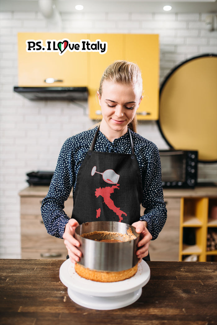 Spilled Wine Black Apron