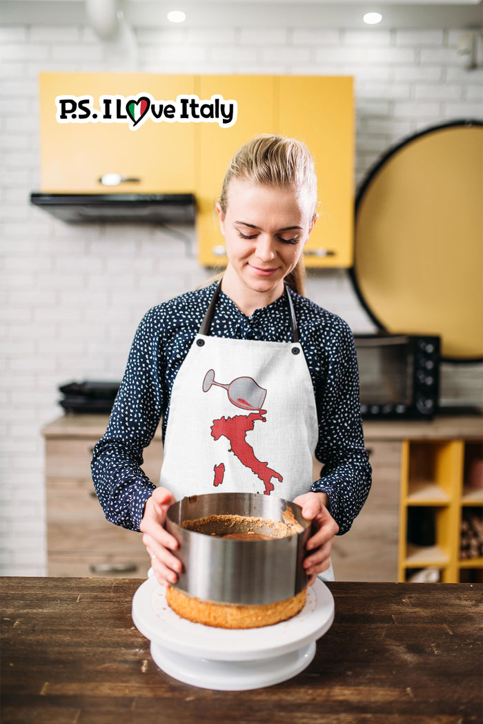 Spilled Wine White Apron