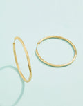 Spartina Splash Moonglade gold hoop earrings 40mm tarnish free for everyday gift from Magnolias Home Decor