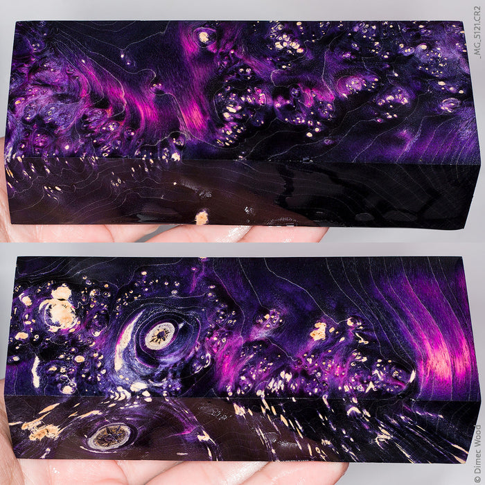 Stabilized box elder burl wood block