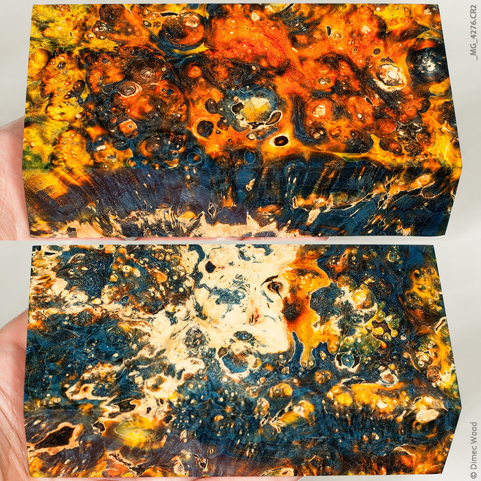 Stabilized box elder burl wood block