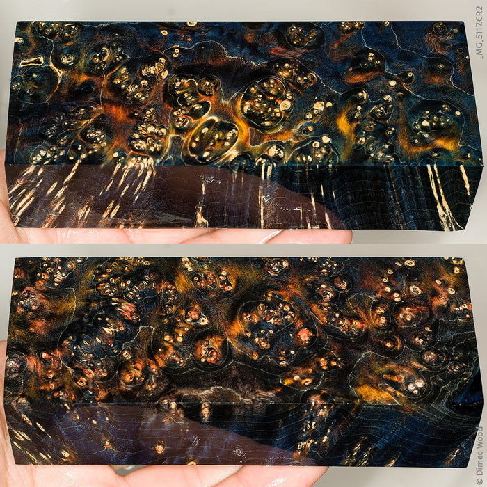 Stabilized box elder burl wood block