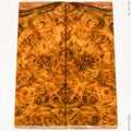 Stabilized golden amboyna burl wood panels