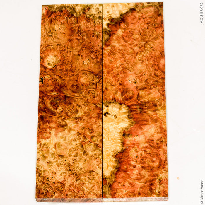 Stabilized natural box elder burl wood panels