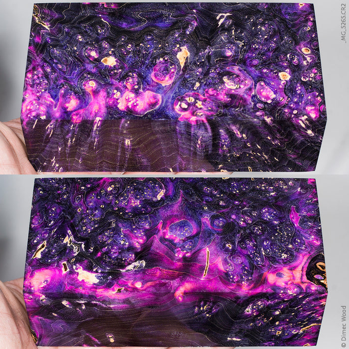Stabilized wood box elder burl block