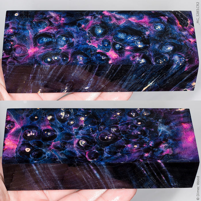 Stabilized wood box elder burl block