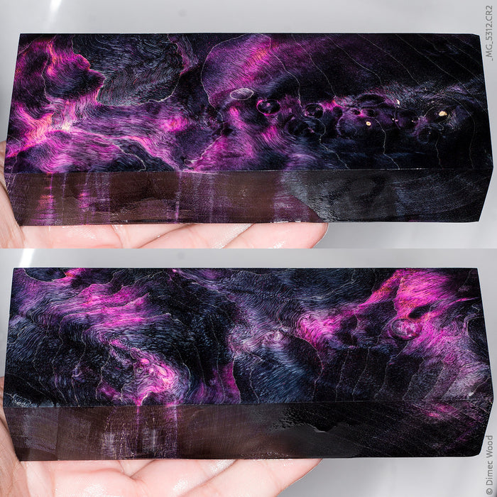 Stabilized wood box elder burl block