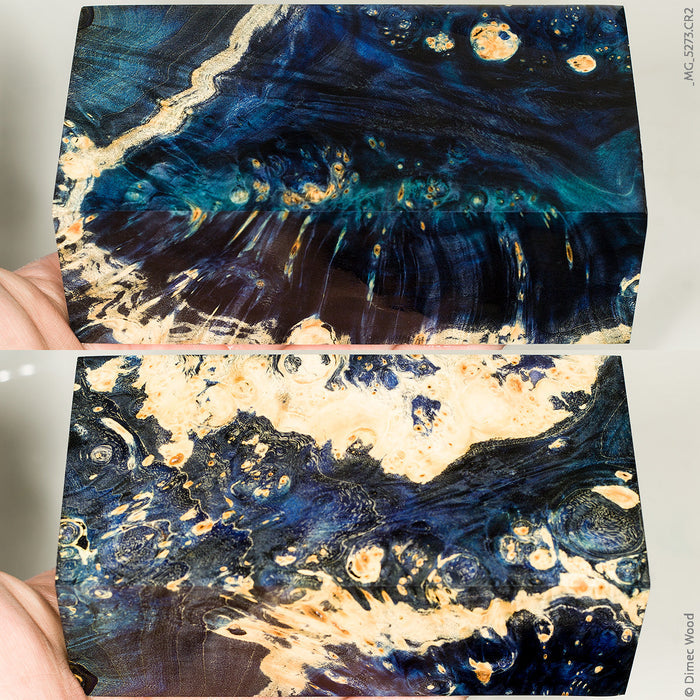 Stabilized wood box elder burl block