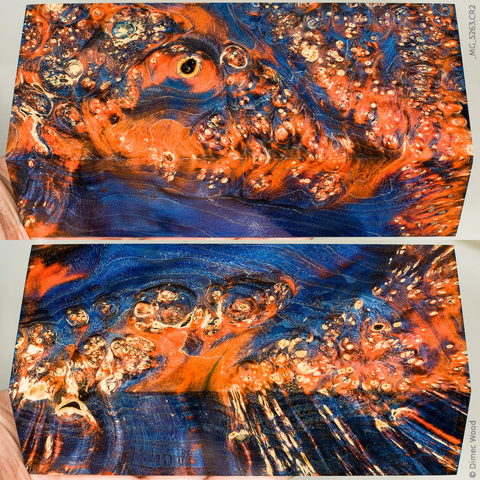 Stabilized wood box elder burl block