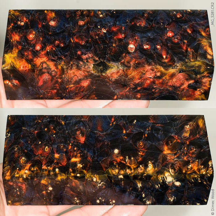 Stabilized wood box elder burl block
