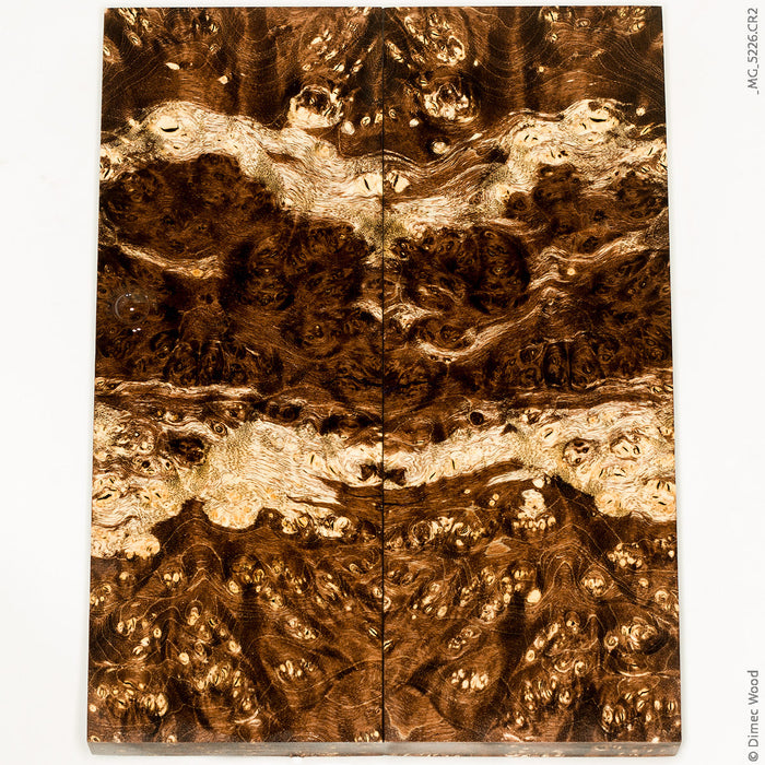 Stabilized wood box elder burl panels
