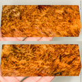 Stabilized wood golden amboyna burl block