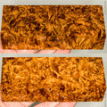 Stabilized wood golden amboyna burl block