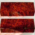 Stabilized wood red amboyna burl block