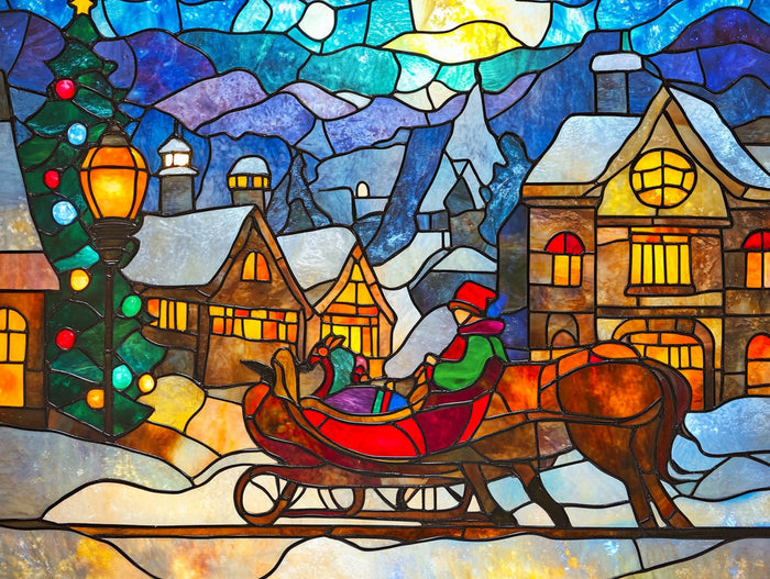 Stained Glass Sleigh Bells Ringing
