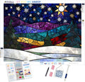 Stained Glass Winter Night Stars