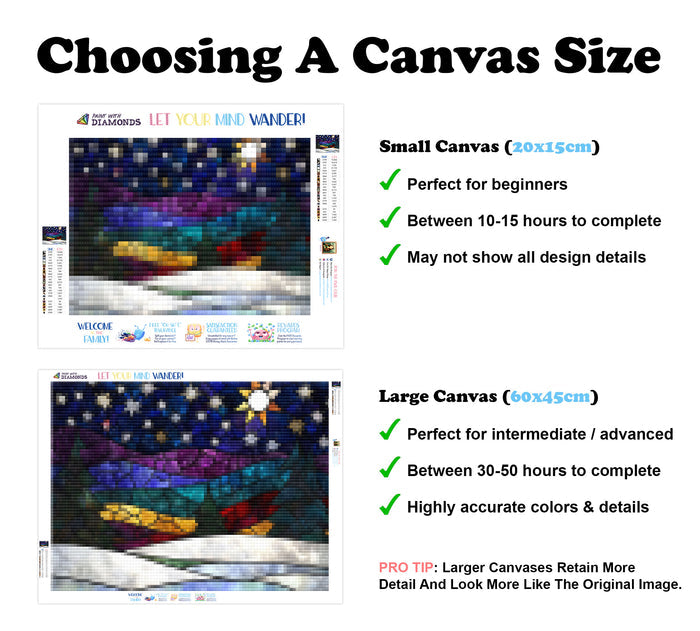 Stained Glass Winter Night Stars