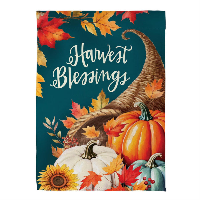 Polyester thanksgiving harvest blessings garden flag outdoor safe for farmhouse traditional fall home decor from Magnolias Home Decor
