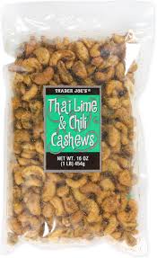 TRADER JOE'S THAI LIME AND CHILI CASHEWS 16 OZ #ROCK VALUE-ORDER BY TUESDAY EVENING OCT 27 ARRIVING NOV 04  FOR DELIVERY#