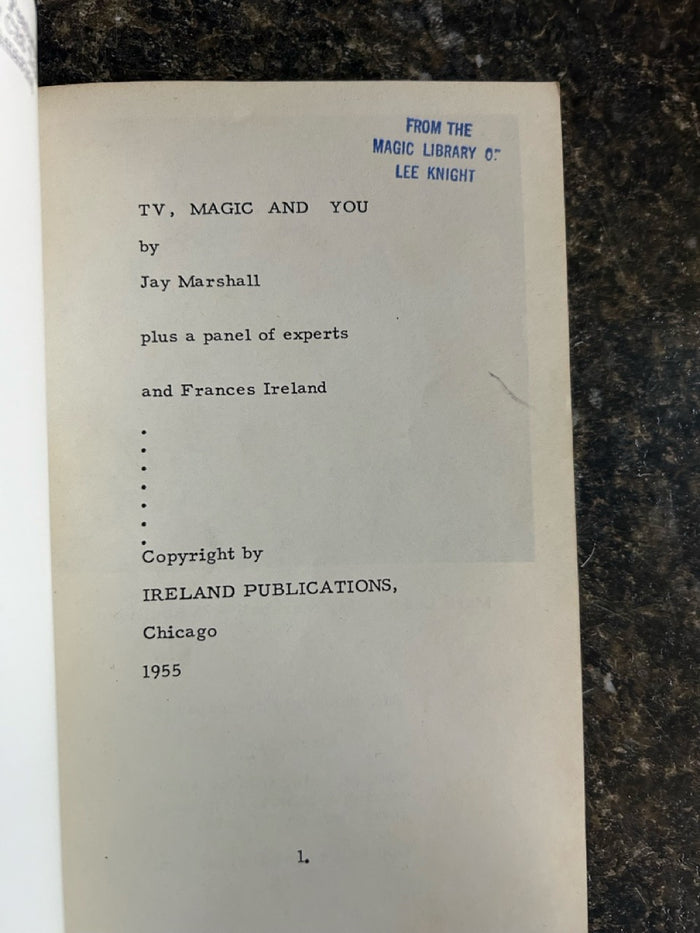 TV, Magic & You - Jay Marshall