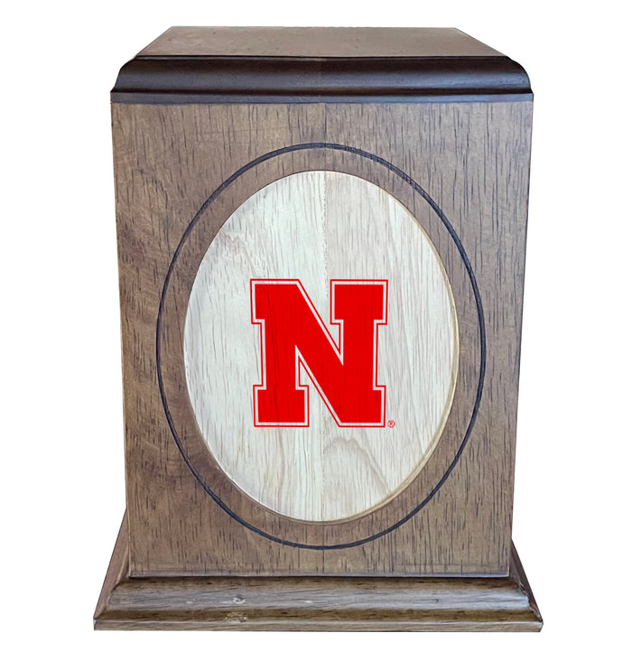 University of Nebraska Cornhuskers Wooden Memorial Cremation Urn - WDNBR100