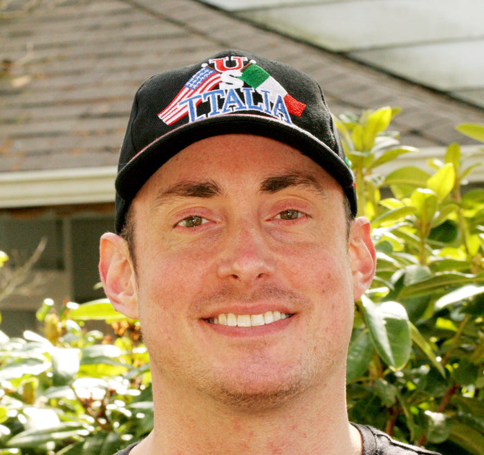 US / Italia Flags Baseball Cap in Black