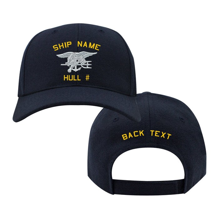 U.S. Navy Custom Ship Cap - Seal Trident Hats and Caps