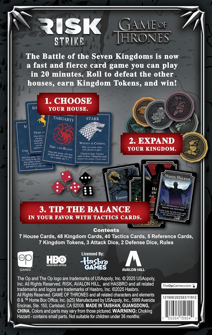 USAOPOLY - Risk Strike: Game of Thrones™ |Card Game