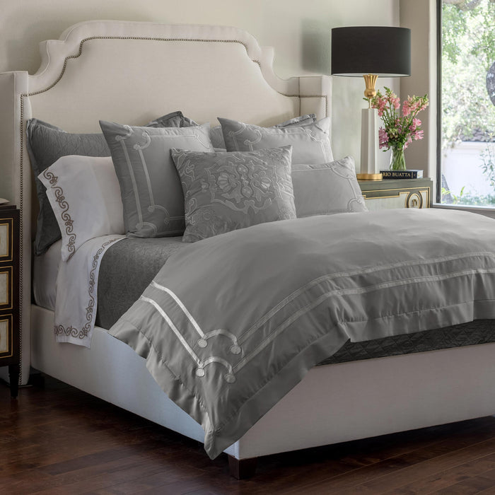 Vendome King Pillow Pewter 20x36