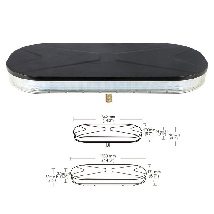 VSWD 139 Mini light bar 362mm with dark or clear lens7 "- 20"VSWD-139-1B-ASVSWDSRH Lighting