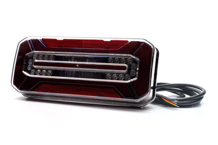 W185 Rear combination lamp BLACKStop, tail, dynamic indicator, reverse, rear fog1291L/P BlackWASSRH Lighting