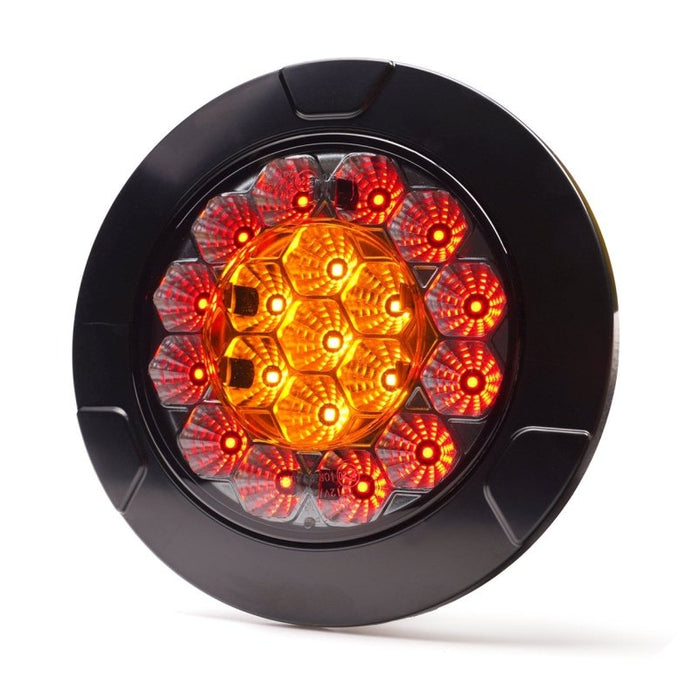 WAS W313 Y BLACK YELLOW multi function round LED rear lampLED Rear Light2235 BLACK YELLOWWASSRH Lighting