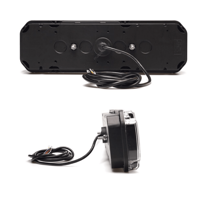 WAS W282D LED 12/24 volt rear combination lamp BLACK lensLED Rear LightWASSRH Lighting