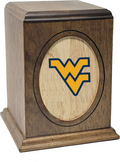 West Virginia University Mountaineers Wooden Memorial Cremation Urn - WDWVG100