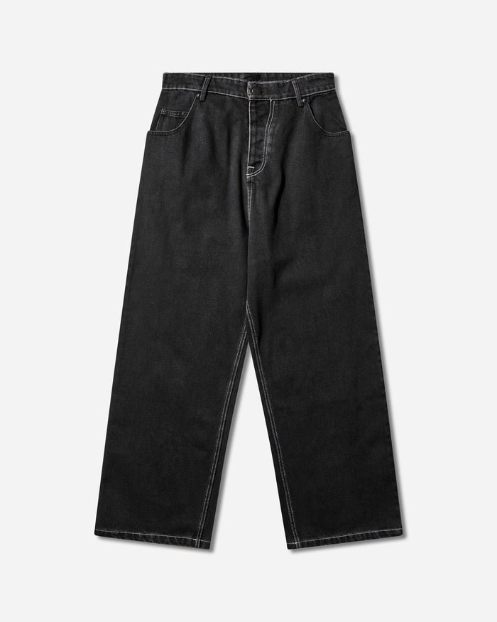 Nii Hai Wmns Baggy Jeans In Grey Wash With Studs Black Pants Denim AW23TRSBDBJ SPK